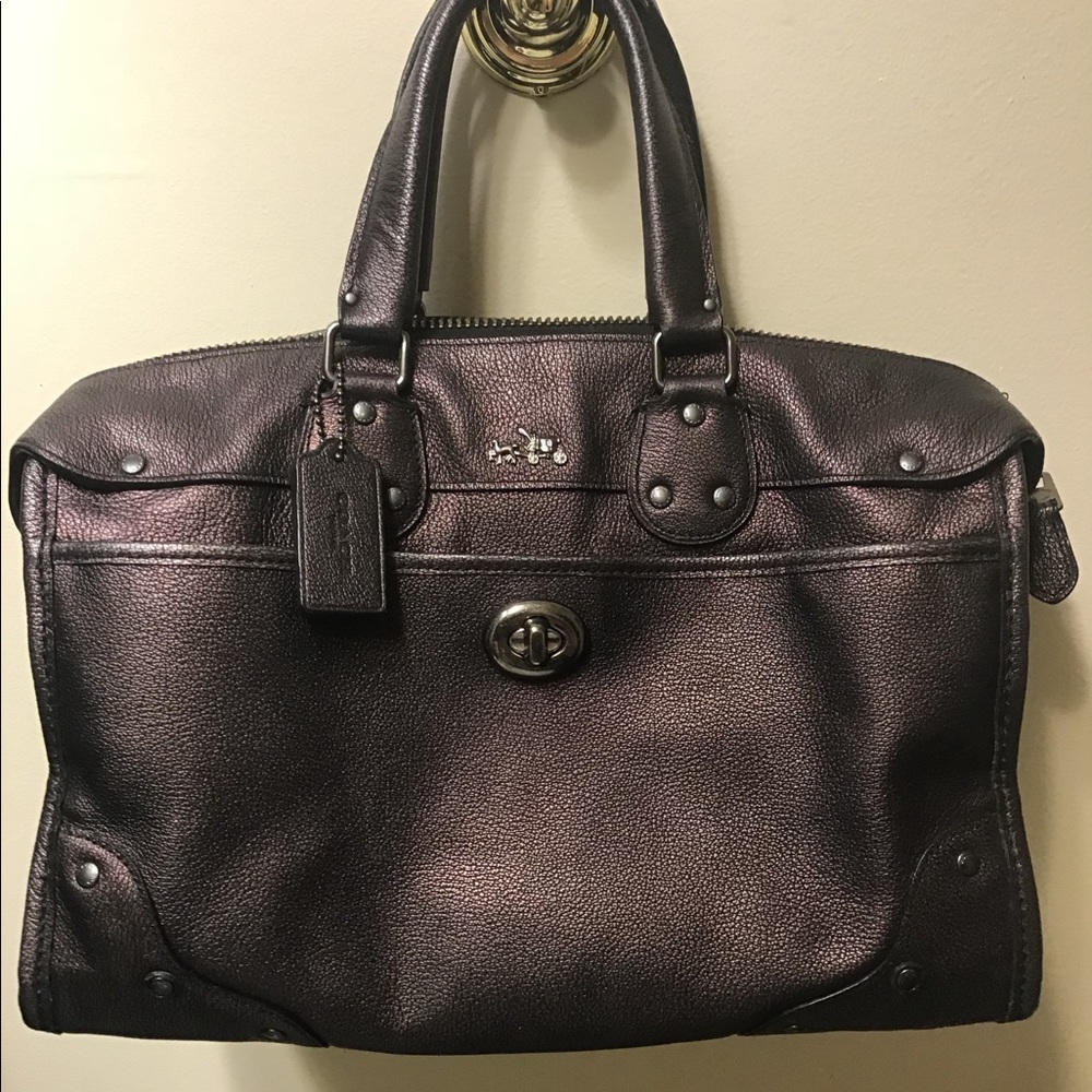 Coach handbag- Metallic Brown